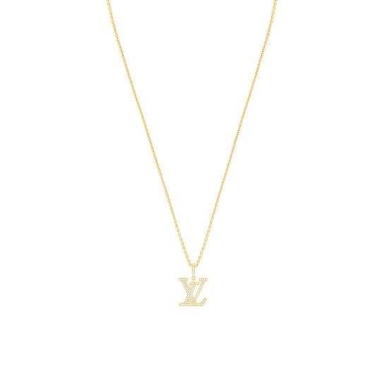 LV Medium Pendant, Yellow Gold And Diamonds - Necklaces and 